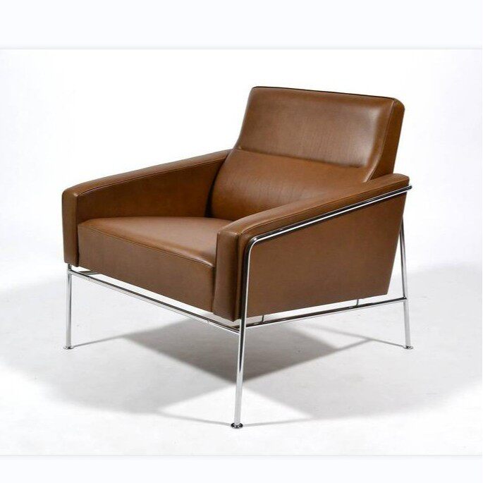 Arne Jacobsen 3300北欧风格单人沙发客厅i沙发椅皮质休闲椅