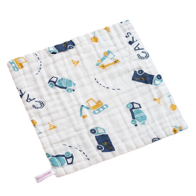 Six-layer Pure Cotton Square All-cotton Baby Small Square Face Towel Gauze Towel Gauze Spit Towel High Density Children's Towel