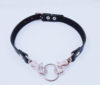 Fashionable and Simple Pu Leather Chain Collar Fashionable Belt Buckle Necklace Punk Harajuku Sexy Ring Necklace Necklace