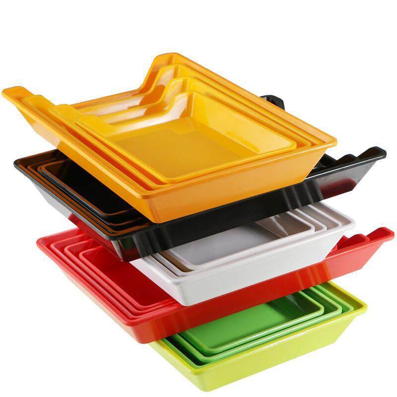 Melamine Skewer Plate Rectangular Plastic Tray Commercial Creative Hot Pot Restaurant Skewer Selection Display Plate Fried Skewer Plate