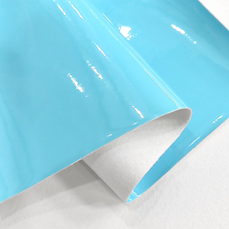 Factory Direct Sales 0.7mm Mirror Leather Fur Bottom High Gloss Soft Mirror Pu Leather Fabric Luggage Handbags Shoes Furniture Leather