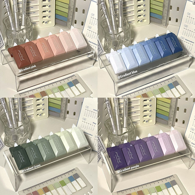 Card type gradient correction tape for students mute large capacity correction tape portable small and high-looking correction tape