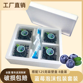 Blueberry Foam Box Express Special Packaging Box Hard Encryption Cold Storage Fresh-keeping Anti-fall Anti-collision Packaging Commercial Transportation