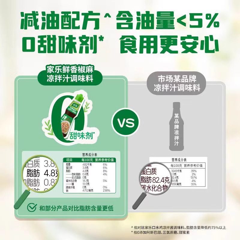 Knorr Fresh Pepper Sesame Cold Sauce Reduced Oil Cold Dish Seasoning Sauce Noodles Seasoning Chicken Shreds Meat Vegetarian Dishes Special