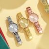 Cross-Border Hot-Selling Fashion Steel Band Quartz Watch for Women, Student Dial Fashion Watch, Ladies' Watch, In-Stock Chronograph
