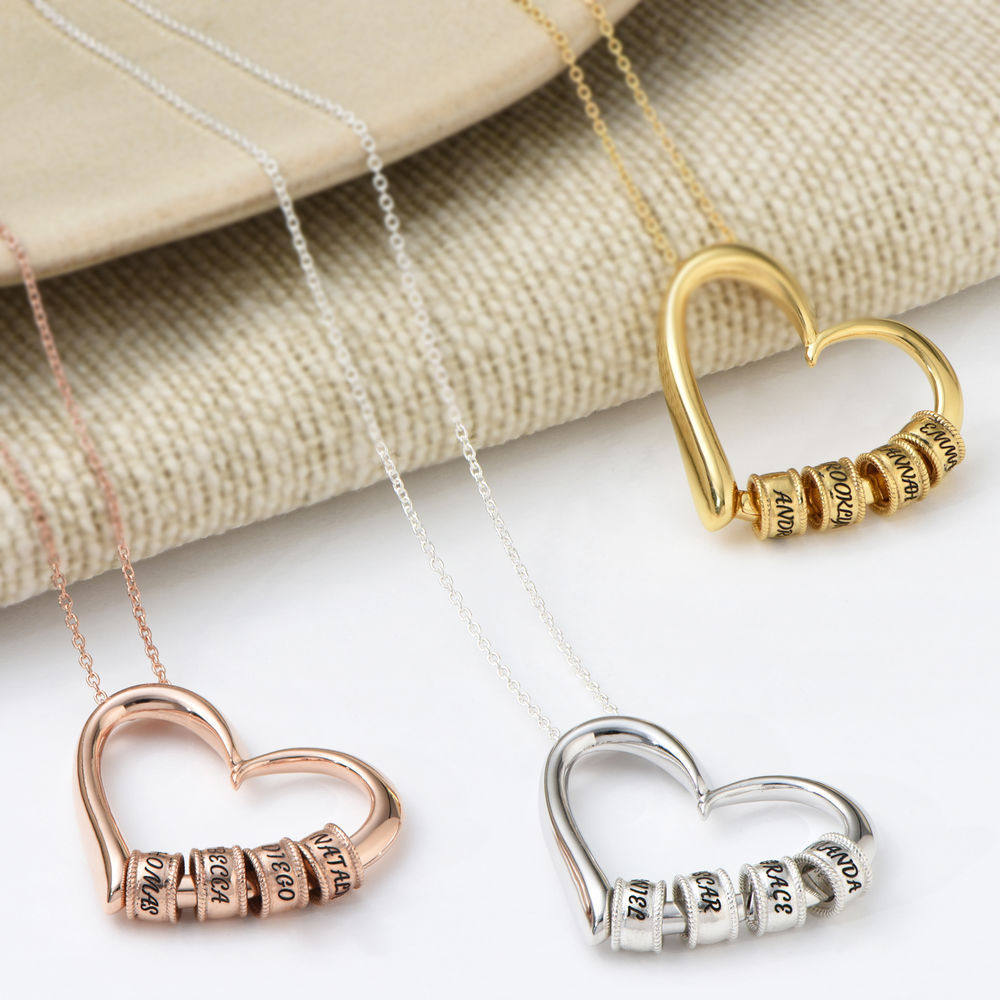 Stainless Steel Love Beaded Necklace Mother's Day European and American Simple Personality Style Heart-Shaped Lettering Women's Necklace Pendant