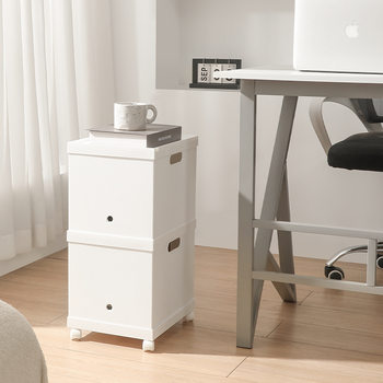 Japanese Kitchen Cabinet Right-Angle Storage Basket Desktop Square Storage Box with Lid Clothes Toy Book Storage Box