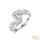 Кольцо с муассанитом из стерлингового серебра S925 пробы, грушевидное закрытое кольцо с тремя когтями и двустворчатым муассанитом, женское трансграничное горячее предложение mini 5