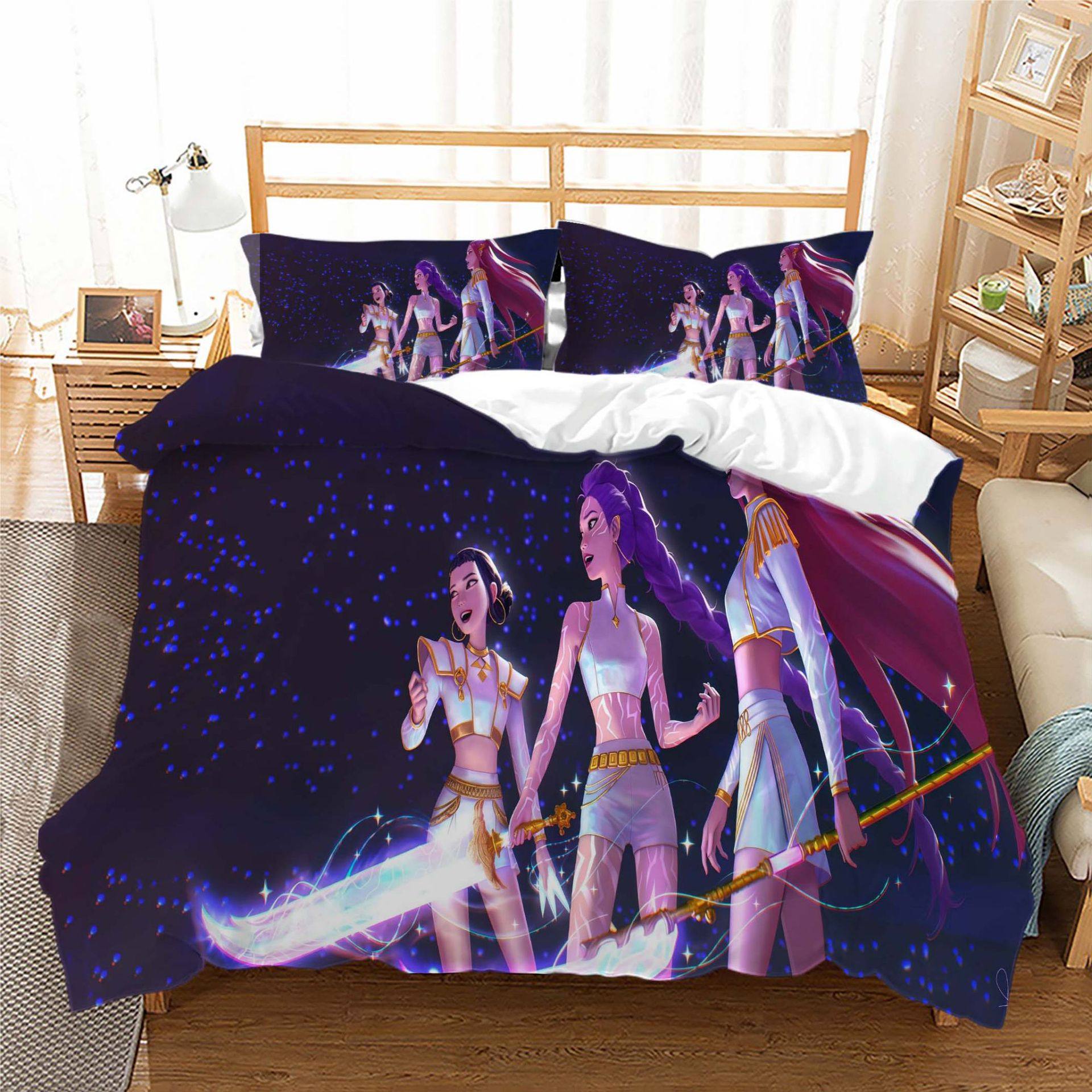 Hunter Girl Group Series 3D Digital Printing Three-Piece Set Cross-Border Amazon Wholesale Bedding One-Piece Dropshipping