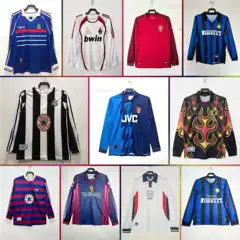 98-99 Retro Inter Milan Commemorative Edition Long Sleeve AC Arsenal Newcastle Ronaldo Baggio Football Suit Replacement