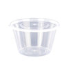 Disposable lunch box transparent bowl round fast food packing box fast food lunch box with lid takeaway plastic packaging box wholesale