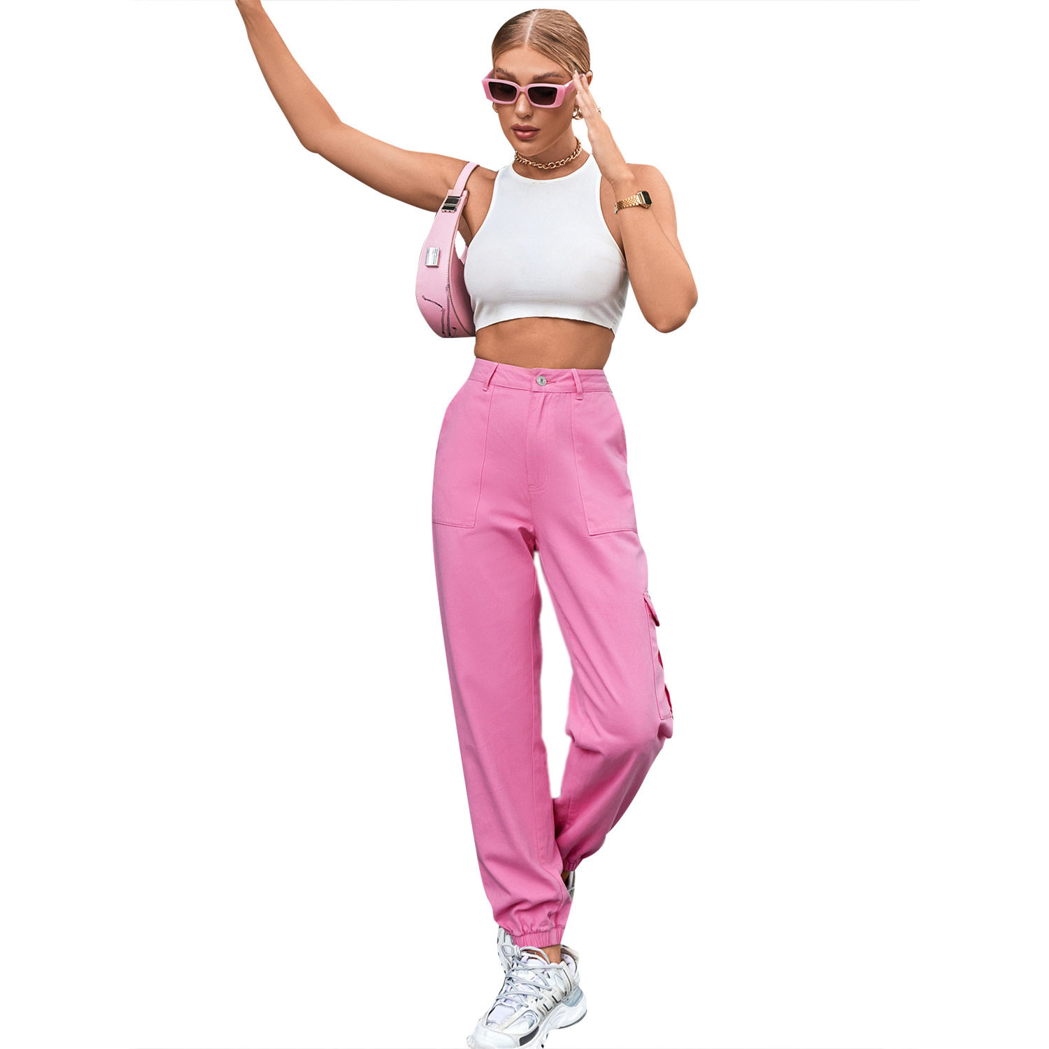 Womens Loose Fit Straight Leg Denim Pants Casual Style 3 4 Length Trendy Design Ideal for Everyday Wear Wholesale