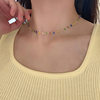 Colorful Niche Necklace Women's Trendy Popular Clavicle Chain 2025 New Ins Simple Neck Chain Neck Jewelry Neck Strap