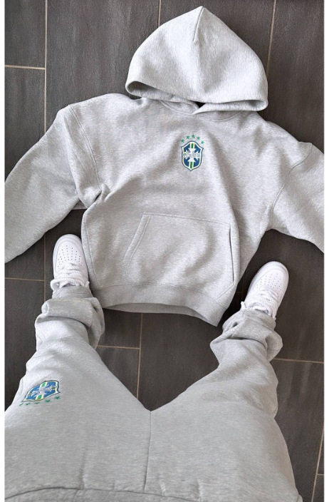 New autumn and winter fashion brand fashion printed pullover long-sleeved hooded sweater suit men's casual versatile jacket trend