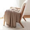 Scandinavian Export Knitted Thick Thread Blanket Pure Color Simple Style Thickeneded Throw Cross-Border Export New Sofa Decorative Blanket