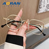 Korean style metal round small box with degrees myopia glasses frame men's and women's Little Red Book same style plain glasses frame