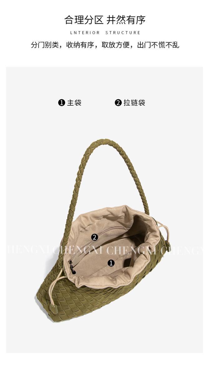 Túi xách nữ dáng xô phong cách tối giản chất liệu PU — Nhà máy riêng, có thể tùy chỉnh theo yêu cầu., Y1978 # Màu kaki, Y1978 # Màu nâu, Y1978 # Màu trà xanh