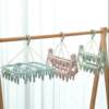 32 Clip Clothes Hanger Plastic Multifunctional Clothes Hanger Multi-Head Drying Rack Intimates Intimates Socks Drying Clip Clothes Hanger Wholesale