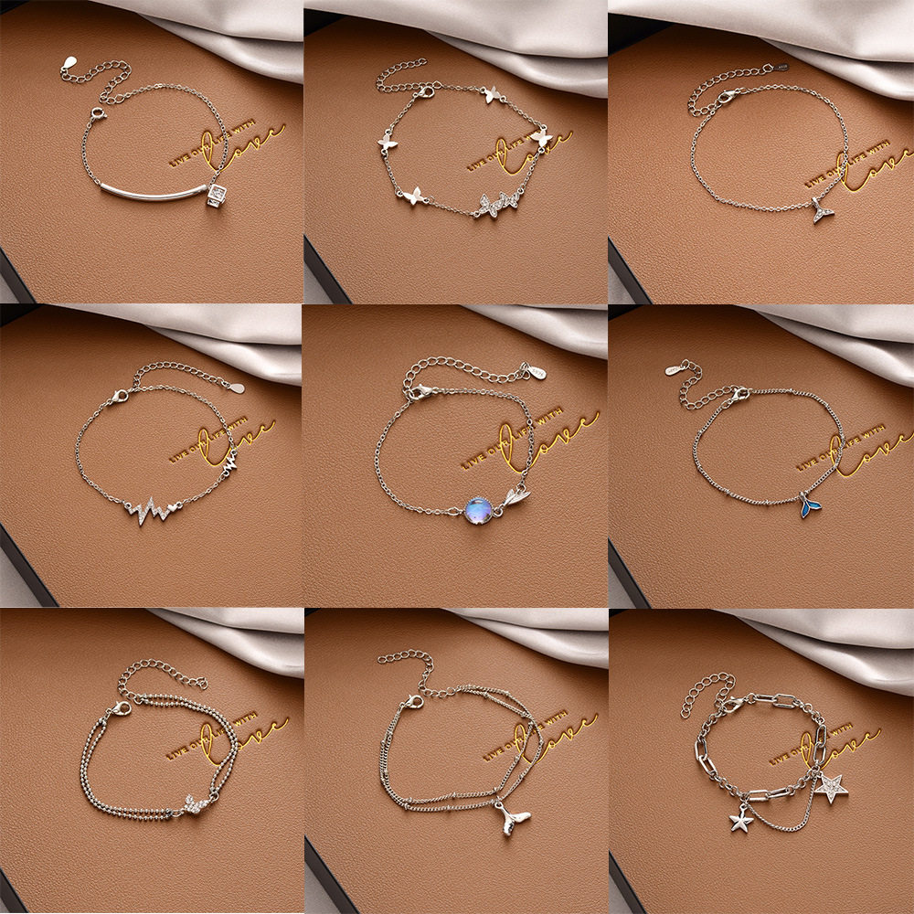 Japanese and Korean Trendy Bracelets for Men, Light Luxury, High-End Feel, Versatile, Elegant Jewelry for Women, High-End Pearl Bracelet Accessories Wholesale