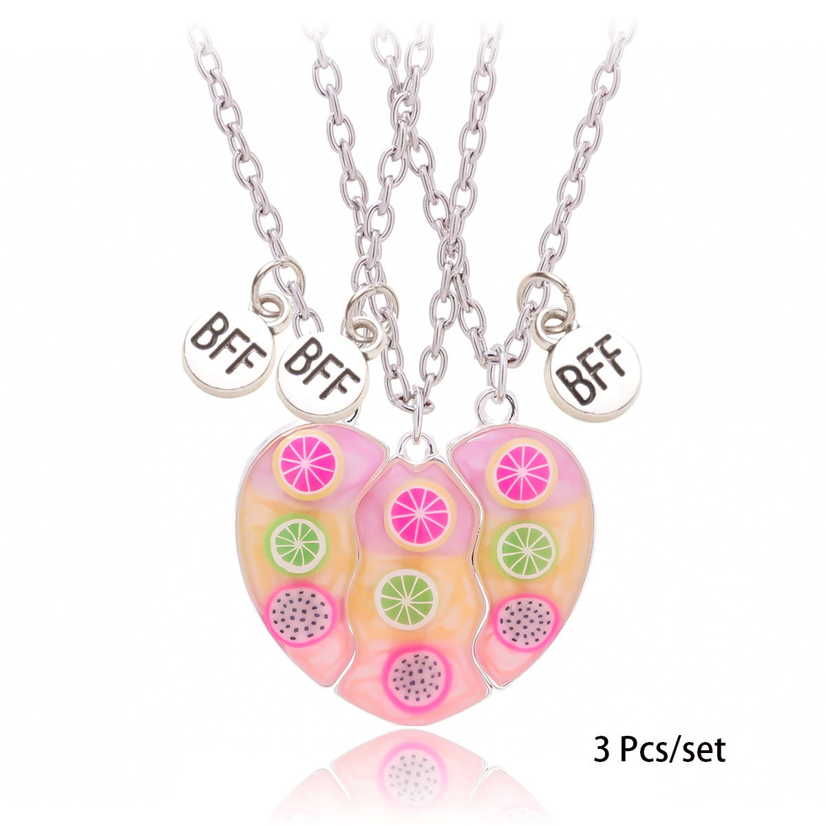 厂家供应儿童项链海豚滴油创意磁铁拼接爱心项链 拼接爱心礼物