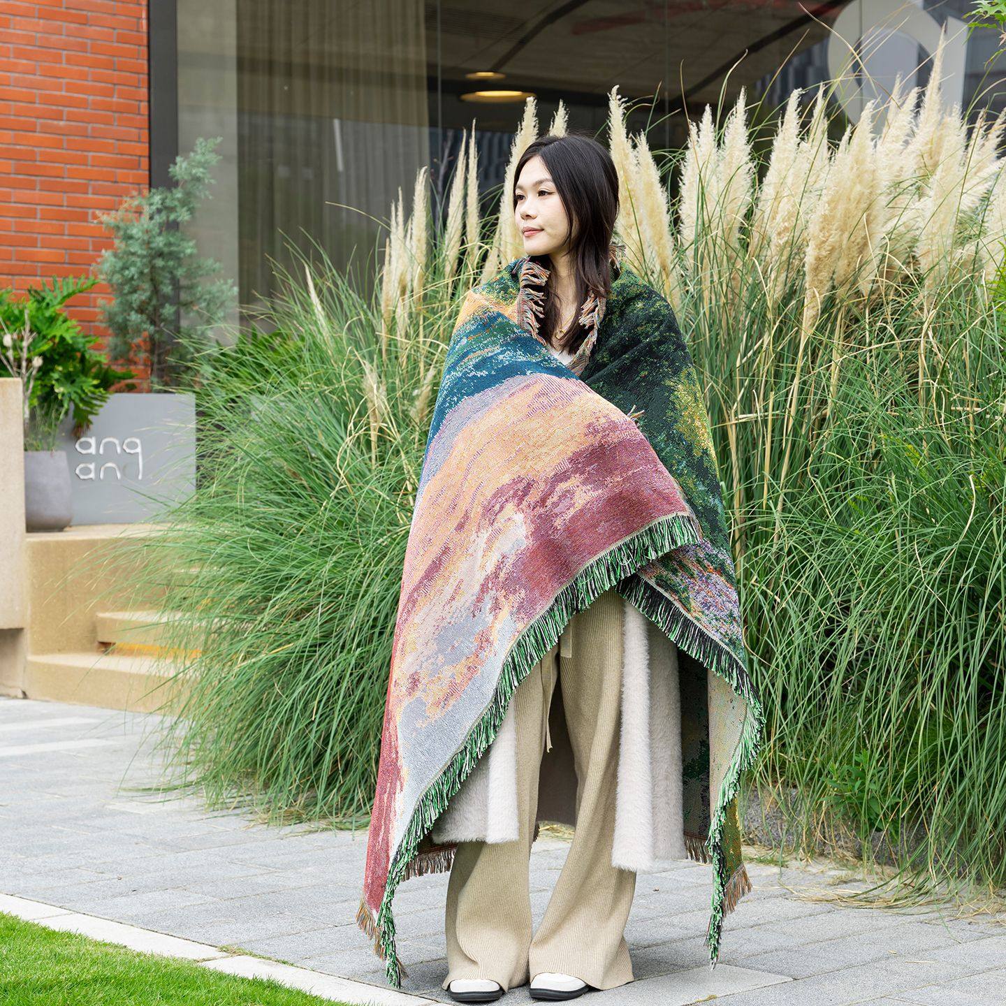 Cross-Border Supply of Camping Blankets, Moisture-Proof Picnic Mats, Polyester-Cotton Jacquard Tapestries, Ins-Style Sofa Towels, Thread Blankets, Sofa Covers