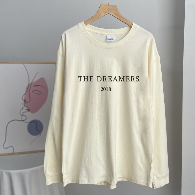 Womens Vintage Graphic T Shirt Casual Style Round Neck Long Sleeve Loose Fit Cotton Perfect for Everyday Wear