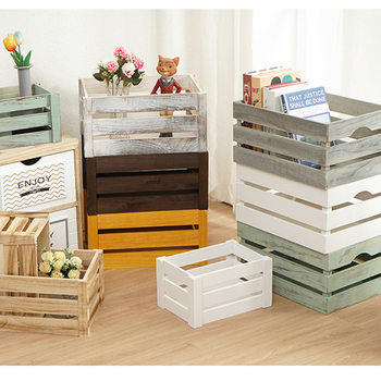 Retro Wooden Box Wooden Frame Box Old Wooden Crate Wooden Storage Box Decorative Rectangular Wooden Box
