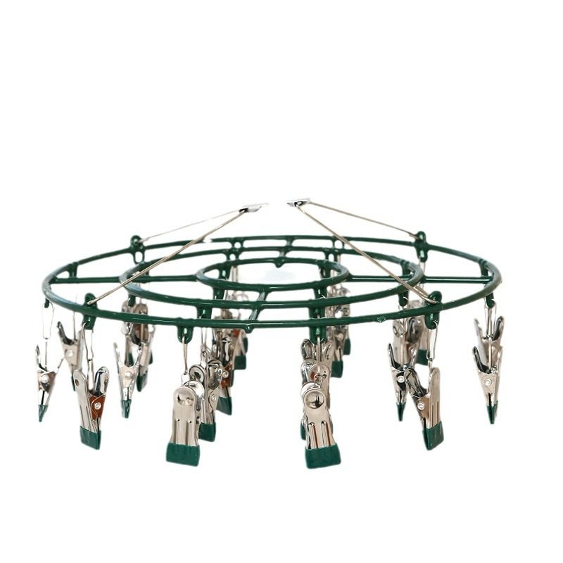 Stainless steel drying socks clip drying rack multi-clip household hanging clothes balcony windproof multi-functional drying underwear socks clip