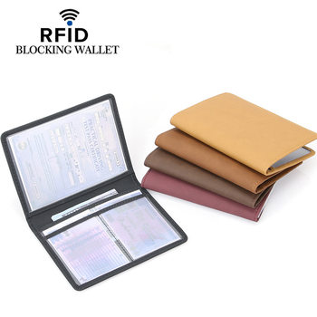 Factory Wholesale Cross-Border Rfid Retro European Driver's License Card Holder Car Registration Card Holder Document Bag Protection