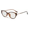 Ultra-Light Glasses Frame for Men, Retro Maillard Glasses for Women, Can Be Equipped with Myopia Anti-Blue Light Tortoiseshell Frames, Flat Glasses for Women
