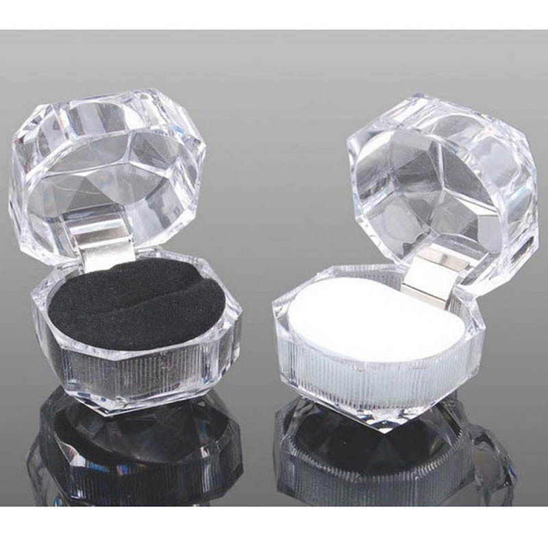 Internet Popular Mini Ring Box Plastic Jewelry Box Earrings Earrings Ring Necklace Jewelry Packaging Box Display Box