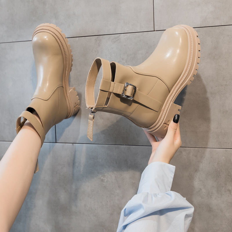 (Mới) Mã K3964 Giá 2000K: Giày Boot Cổ Thấp Nữ Wetdi Gót Vuông Hàng Mùa Xuân Thu Đông Đế Cao Giày Dép Nữ Chất Liệu G05 Sản Phẩm Mới, (Miễn Phí Vận Chuyển Toàn Quốc).