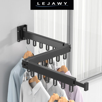 Space Aluminum Cool Hanger Outdoor Balcony Foldable Corner Drying Hanger Non-perforated Simple Drying Hanger Indoor