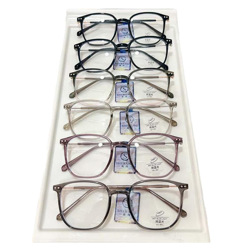 Shebang Internet Celebrity Plain Mirror Large Frame Glasses Frame Men and Women Myopia Metal Anti-Blue Light