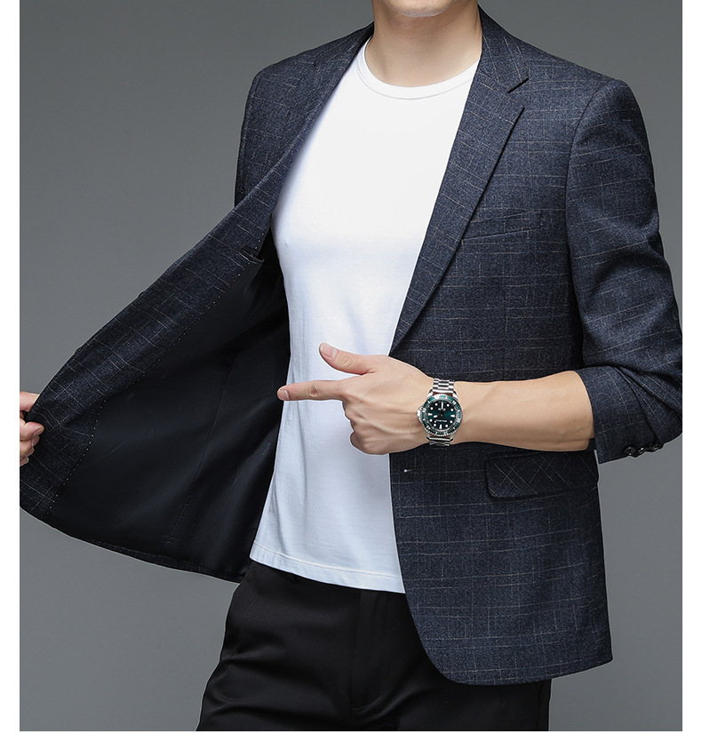 Áo vest nam dáng ôm phong cách Hàn Quốc màu xanh xám — Xanh xám