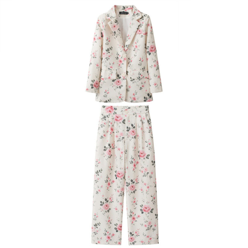 小西装复古外套修身时尚2026春秋季女韩版休闲设计感上衣西裤套装