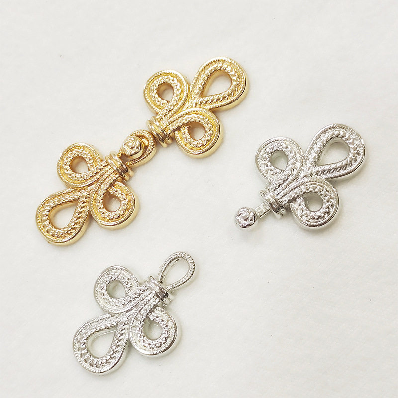 Plate Buckle Chinese Cheongsam Metal Plate Buckle New High-End Pearl Button Retro Handmade Button Mother-In-Law Buckle Clothing