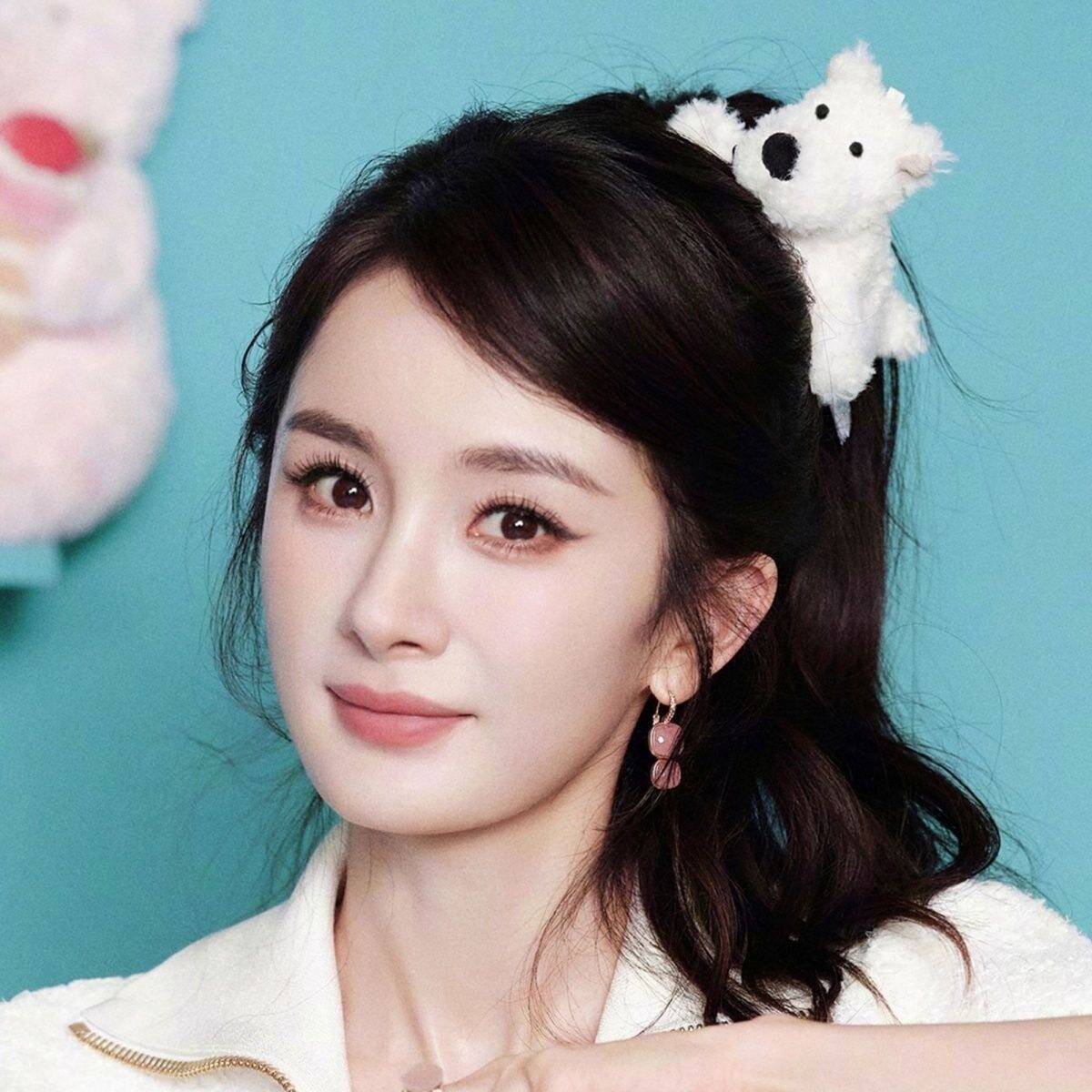 杨幂同款西高地小狗发夹马尾发饰毛绒感可爱少女发夹爆款高颜值