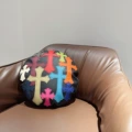 Round pillow black color