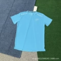 Crystal striped short sleeve blue