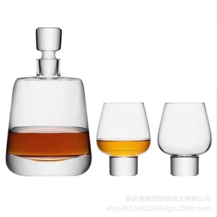 Light Luxury Model Room Decorative Handmade Wine Jug Decanter Household Crystal Glass Whisky Wine suit