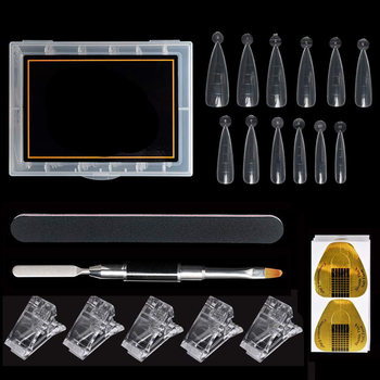 European and American Manicure Fake Nails Manicure Set 120 Pieces Sharp Scale Extended Crystal Clip Manicure Pieces Amazon Best Seller