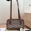 Swinger20 rhinestone handbag coffee color