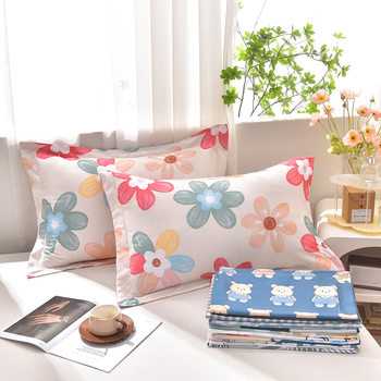 Printed pillowcase a pair of 48x 74 adult student dormitory home pillowcase washable factory wholesale