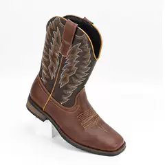 Western Cowboy Boots Square Toe Men's Shoes Boots Embroidery Machine Car Boots