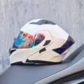 Pearl white with phantom red + colorful tail