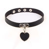 Japanese and Korean Soft Girl Anime Harajuku Punk Goth Heart Pendant Necklace Individually Packaged Leather Choker Necklace Bracelet