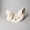 Cute creamy-white embroidered plush dumpling rabbit long ear messenger bag for mobile phone bag
