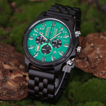 Factory Hot-Selling Men's Multifunctional Quartz Watch with Creative Circuit Board Dial Wooden Watch Cross-Border Foreign Trade Dropshipping