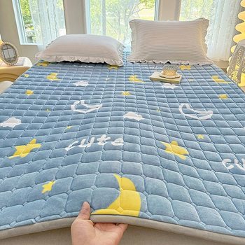 Milk Velvet Mattress Pad, Home Use Soft Pad, Thickened Bed Cover, Bed Sheet, Student Dormitory Blanket Pad, Fleece Mattress Pad